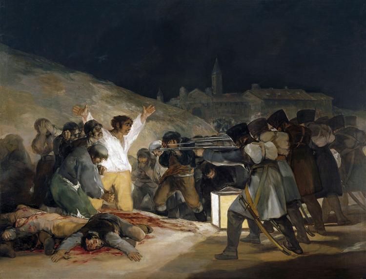 Ejecución de los Defensores de Madrid, 03 de mayo 1808, 1814 - Francisco de Goya.