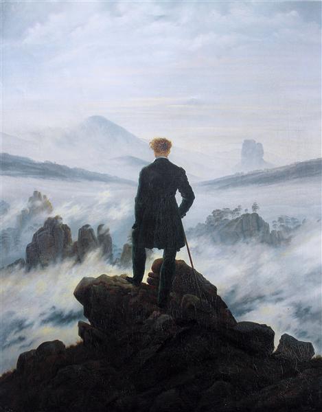 El caminante sobre el mar de nubes, 1818 - Caspar David Friedrich.