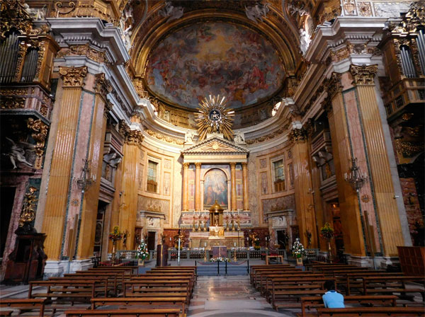 Iglesia del Gesù, Roma. Interior.