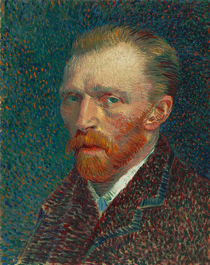 Los orígenes del arte: Vincent van Gogh, Self-Portrait, oil on board, 1887.